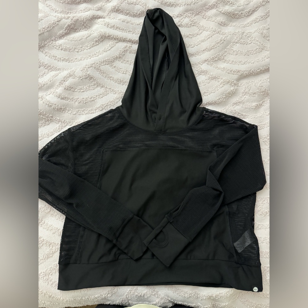 Gottex medium black half mesh sweatshirt